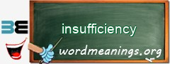 WordMeaning blackboard for insufficiency